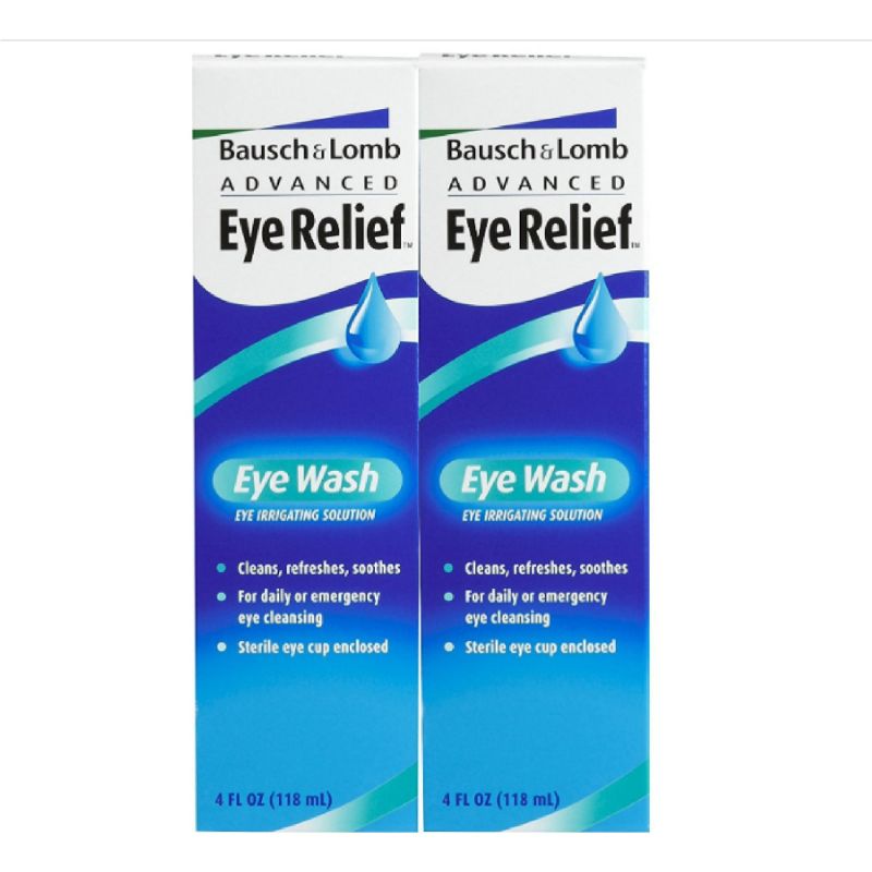 Photo 1 of Bausch & Lomb Advanced Irrigating Solution Eye Relief Eye Wash, 4Oz, 2 Pack