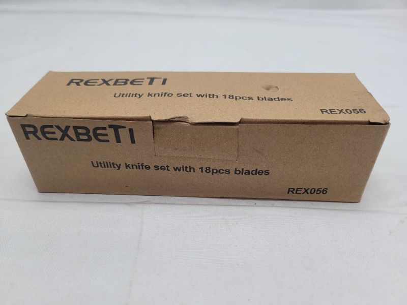 Photo 4 of REXBETI 2-Pack Utility Knife, SK5 Heavy Duty Retractable Box Cutter for Cartons, Cardboard and Boxes, Blade Storage Design, Extra 10 Blades Included