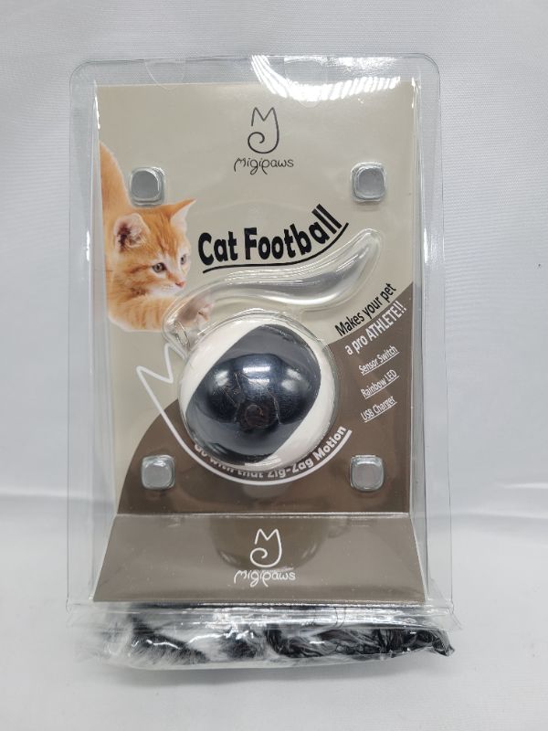 Photo 2 of Migipaws Cat Toys, Automatic Moving Ball Bundle Classic Mice + Feather Kitten Toys in Pack. DIY N in 1 Pets Smart Electric Teaser, USB Rechargeable (White)