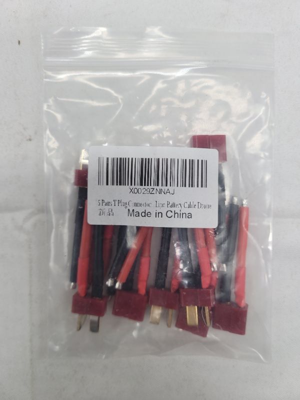Photo 1 of 5 Pairs T Plug Connector Female and Male Deans with 14AWG Silicon Wire for RC Lipo Battery Cable Drone