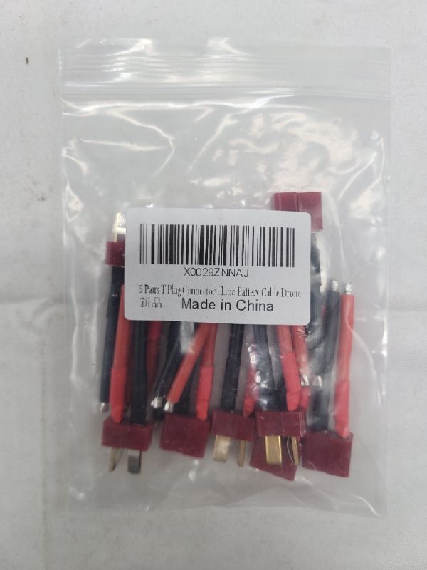 Photo 4 of 5 Pairs T Plug Connector Female and Male Deans with 14AWG Silicon Wire for RC Lipo Battery Cable Drone