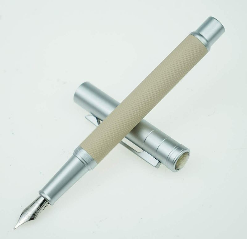 Photo 1 of Hongdian Silver Birch Forest Fountain Pen Extra Fine Nib Beautiful Tree Texture Excellent Writing Pen