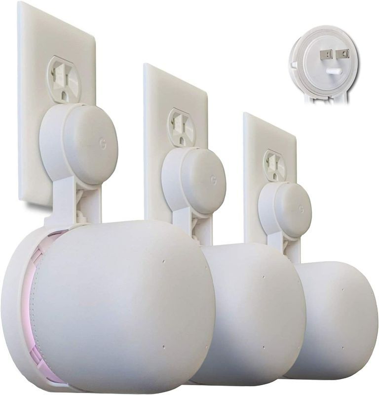 Photo 1 of Wall Mount for Google Nest WiFi Point, No Messy Wires|No Tools Required|Space Saving|Easily Be Moved Outlet Wall Mount Hanger for Google Nest WiFi Point (3 Pack)