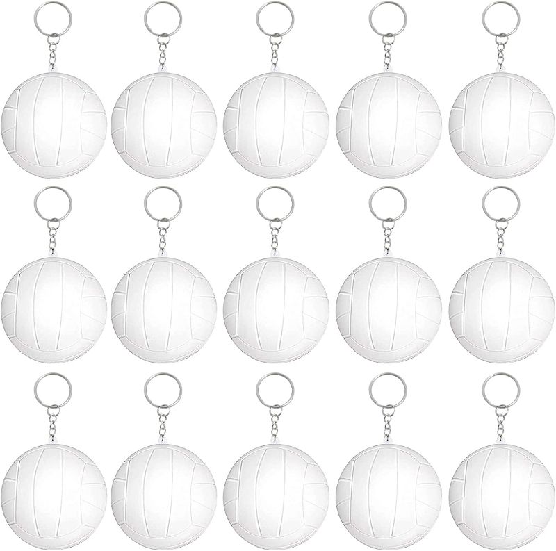 Photo 1 of (light purple) iMagitek 15 Pack Volleyball Keychains for Party Favors Supplies, Volleyball Team Gifts, School Carnival Prizes, Party Bag Gift Fillers, Volleyball Stress Relieve Ball