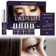 Photo 1 of LDreamam Lash Lift Eyelash Lift Kit Includes 4 Perm Lotions, 1 Glue, 5 Size Lift Pads, Cleaning Tool