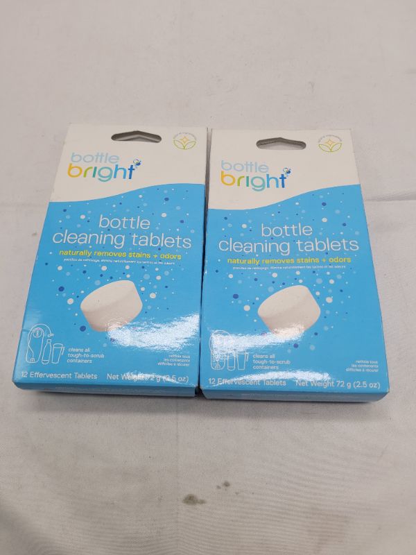 Photo 2 of (2pack) Bottle Bright (12 Tablets) - Cleaning Tablets for Water Bottle, Container & Hydration Pack - Fresh and Clear - Safe and Free of Harmful Ingredients