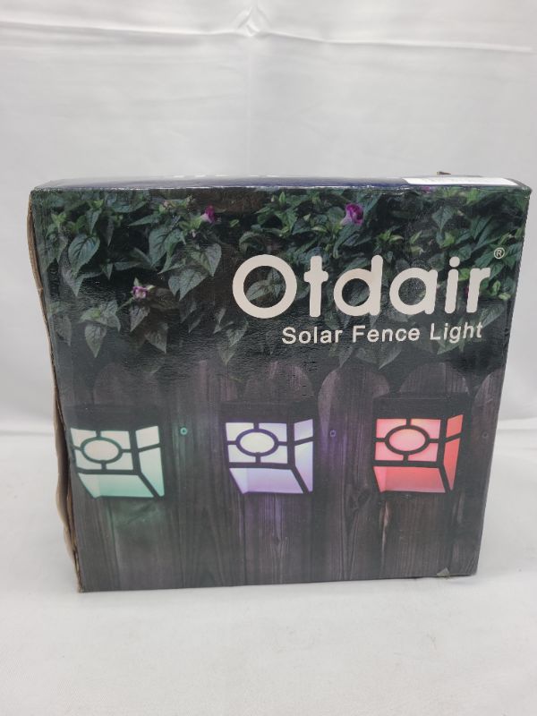 Photo 4 of Otdair Solar Fence Lights Outdoor, 8 Pack LED Fence Solar Lights Waterproof, Garden Solar Deck Lights for Post, Patio, Step, Stair, Pathway and Yard, Warm White/RBG color