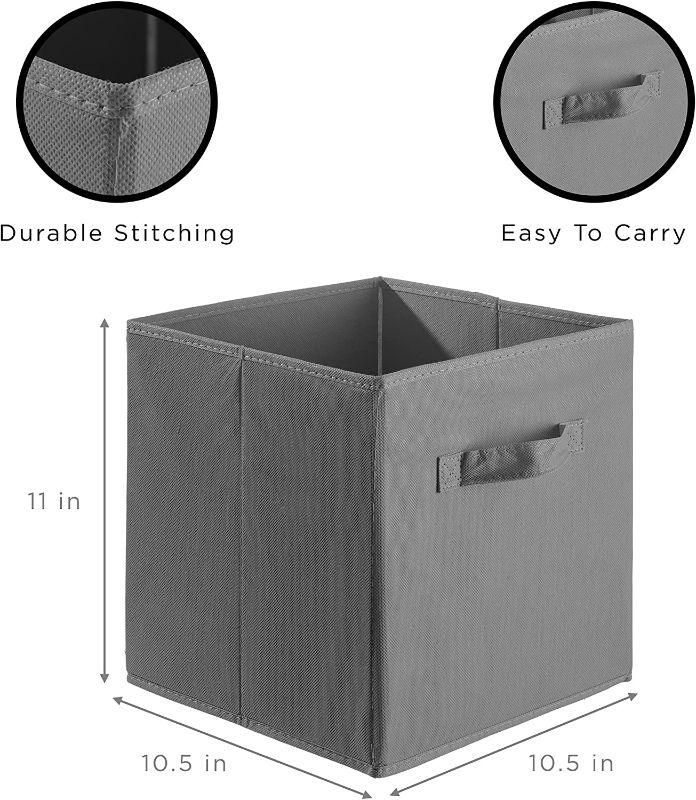Photo 2 of Sorbus Foldable Storage Cube Basket Bin (6 Pack, Grey)