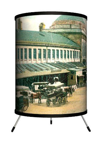 Photo 1 of Lamp-In-A-Box TRI-TRV-MKTBO Travel - Market District PostcaRound Tripod Lamp, 14" x 8" x 8"