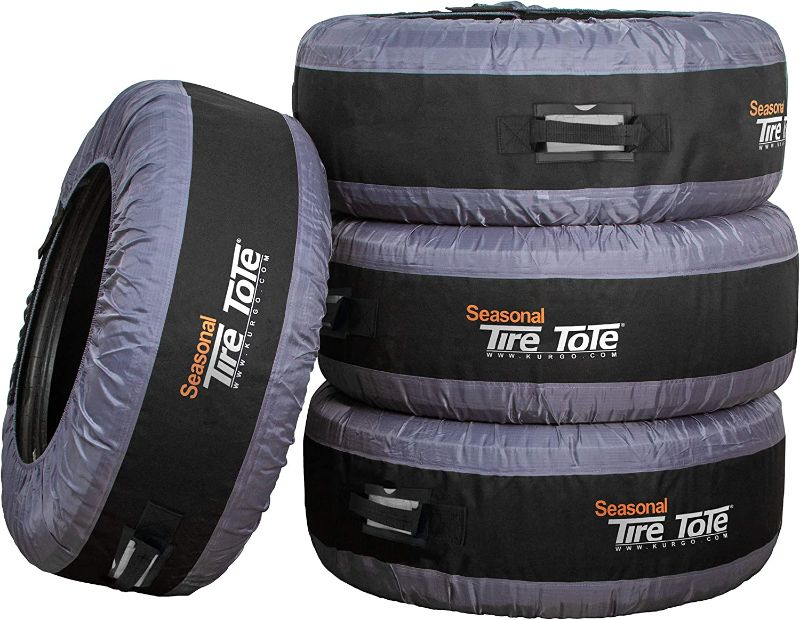 Photo 1 of Moonet Seasonal Tire Totes, Spare Tire Cover, Portable Wheel Bags, Winter Tire Cover, Handle for Easy Transportation, Universal Fit, Machine Washable, Fits Tires 22” to 31”, Includes 4 Tire Totes