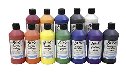 Photo 1 of Sax True Flow Heavy Body Acrylic Paint Set, Pints, Assorted Colors, Set of 12 - 439304