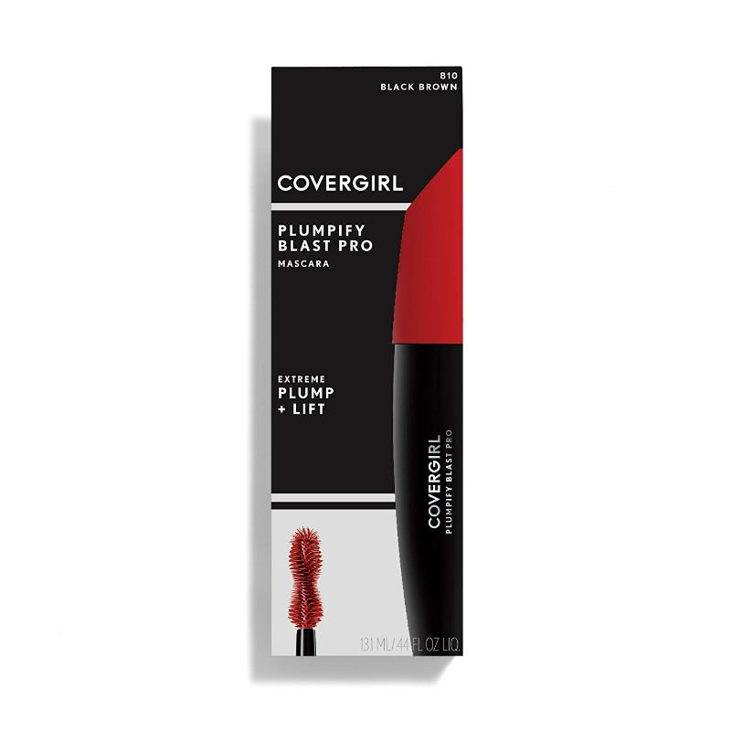 Photo 1 of COVERGIRL Plumpify BlastPro Mascara, Black Brown ,0.44 fl oz (13ml) (Packaging may vary)