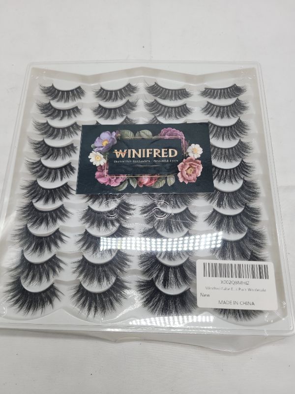 Photo 4 of winifred false eyelashes fluffy natural 3d fake eyelashes 20 pairs 4 styles full faux mink lashes pack wholesale