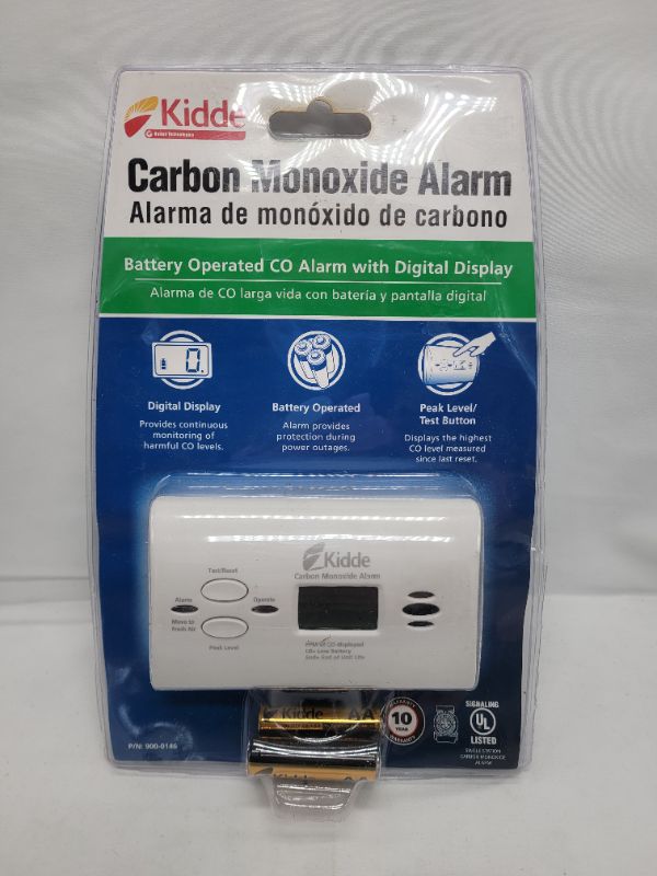 Photo 2 of Kidde Battery Operated Carbon Monoxide Alarm with Digital Display KN-COPP-B-LPM Detector Detector