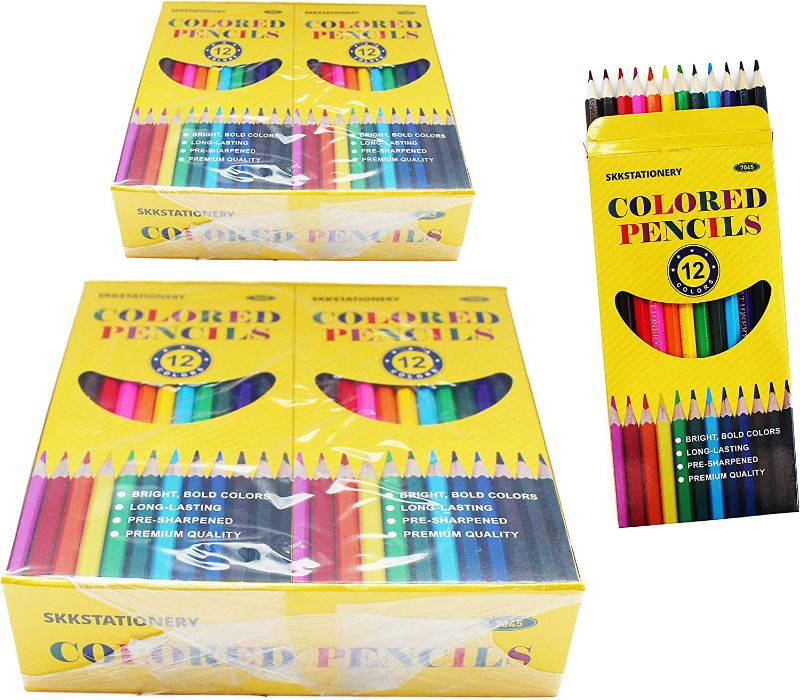 Photo 2 of SKKSTATIONERY Colored Pencils, Pre-sharpened, 12 Colors, 12pcs/box, Total: 288Pcs.
