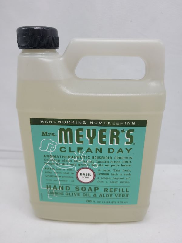 Photo 2 of Mrs. Meyers Liquid Hand Soap Refill Liquid 33 Oz Basil Scent