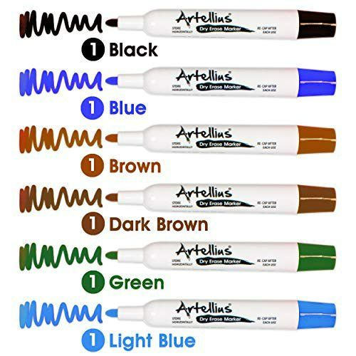 Photo 2 of Dry Erase Markers (12 Pack of Assorted Colors) Thick Barrel Design - Perfect Pens For Writing on Whiteboards, Dry-Erase Boards, Mirrors, Windows, & All White Board Surfaces
