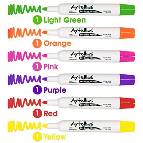 Photo 3 of Dry Erase Markers (12 Pack of Assorted Colors) Thick Barrel Design - Perfect Pens For Writing on Whiteboards, Dry-Erase Boards, Mirrors, Windows, & All White Board Surfaces