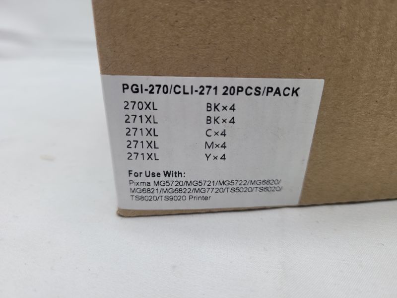 Photo 3 of SCINK 270XL 271XL 270 271 XL Ink Cartridges 5 Color 4 Sets Without Gray, Work with Pixma MG6820 MG6821 MG6822 MG5720 MG5721 MG5722 MG7720 TS5020 TS6020 TS8020 TS9020 (20Pack)