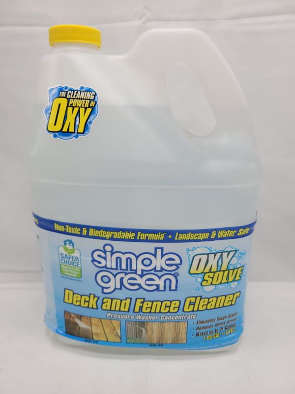 Photo 2 of Simple Green Oxy Solve Deck and Fence Pressure Washer Cleaner, Colorless to Pale Straw, Unscented, 128 Fl Oz (Packaging May Vary)