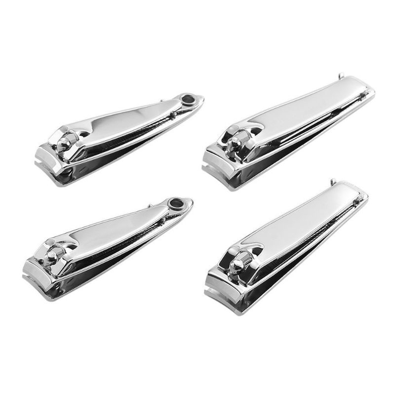 Photo 2 of (2 pack) 4 Pcs Nail Clippers For Fingernails and Tonenail by QLL - Swing Out Nail Cleaner/File - Sharpest Stainless Steel Clipper - Wide Easy Press Lever - Nail Cutter