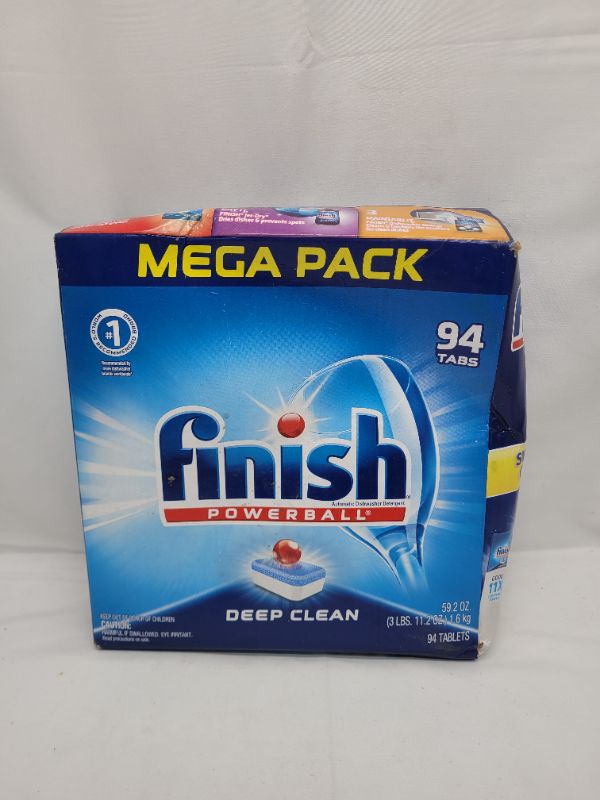 Photo 2 of Finish - All in 1 - Dishwasher Detergent - Powerball - Dishwashing Tablets - Dish Tabs - Fresh Scent, 94 Count (Pack of 1) - Packaging May Vary98/
