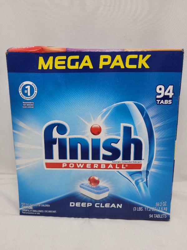 Photo 2 of Finish - All in 1 - Dishwasher Detergent - Powerball - Dishwashing Tablets - Dish Tabs - Fresh Scent, 94 Count (Pack of 1) - Packaging May Vary98/