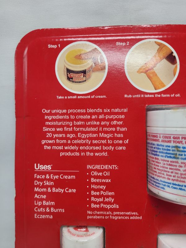 Photo 3 of Egyptian Magic All Purpose Skin Cream Bundle - 3 items: 4 oz Jar + 1 oz Jar + .25 oz Jar