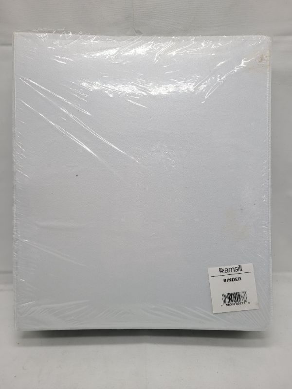 Photo 2 of Samsill Economy 0.5 Inch 3 Ring Binder, Made in the USA, Round Ring Binder, Customizable Clear View Cover, White, 4 Pack (MP48517) .5-Inch White 4-Pack