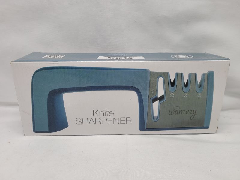 Photo 3 of Wamery Knife Sharpener 4-Stage Knife and Scissors Sharpener - Manual Knife Sharpening Scissor Sharpeners Profesional Tool Restore Knives & Shears Quickly with Ergonomic Handle & Anti-Slip Safe Pads