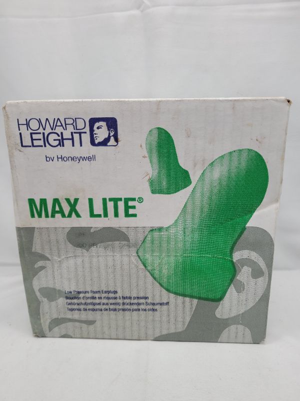 Photo 2 of Howard Leight by Honeywell Maximum Lite Low Pressure Disposable Foam Earplugs, 200-Pairs (LPF-1), Green