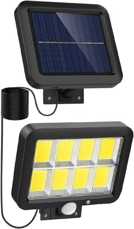 Photo 1 of Solar Lights Outdoor Motion Sensor Security Led Flood Light 160 Bright COB LED, with 16.4Ft Cable, Adjustable Solar Panel 3 Lighting Modes Outside Solar Powered Flood Light for Yard Garden Garage