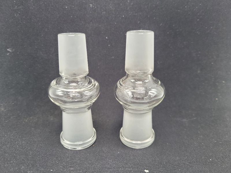 Photo 1 of WE'S Scientific Glass tube adapter 18mm male to 18mm female multipurpose essential adapter connector (clear)