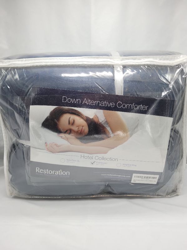 Photo 2 of Sleep Restoration Down Alternative Comforter 1400 Series - Best Hotel Quality Duvet Insert Bedding - Queen - Navy
