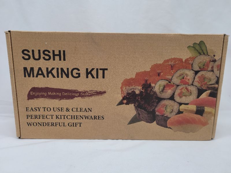 Photo 5 of ONESING 24 Pcs Sushi Making Kit Sushi Roller Bamboo Sushi Rolling Mat Sushi Maker with Sushi Bazooka Avocado Slicer Bamboo Chopsticks Bamboo Sushi Mats Chopsticks Holder for DIY All In One Sushi Kit