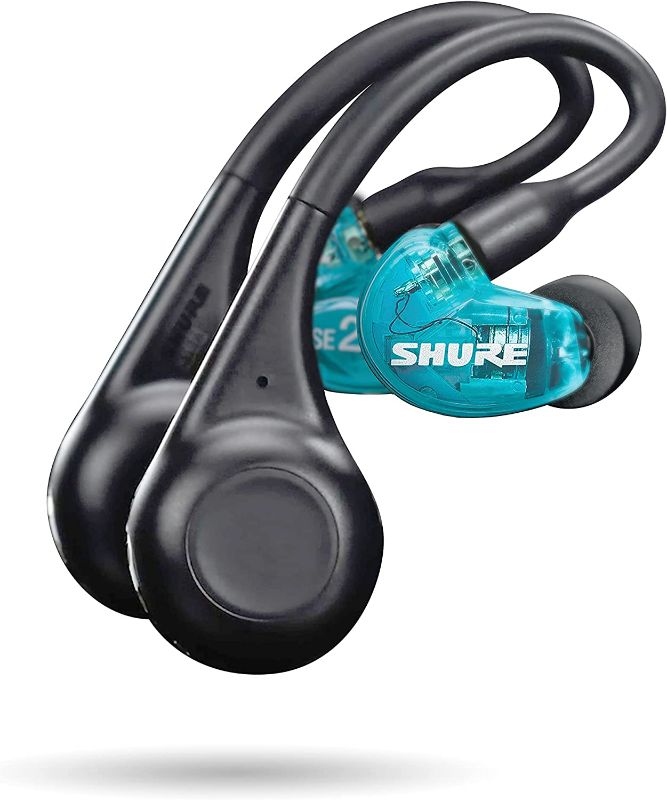 Photo 1 of Shure AONIC 215 True Wireless Sound Isolating Earbuds, Premium Audio Sound with Deep Bass, Bluetooth 5, Secure in-Ear Fit, Long Battery Life with Charging Case, Fingertip Controls - Blue [New Update]