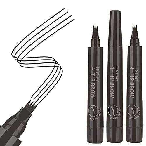 Photo 1 of Boobeen 3Pcs Waterproof Eyebrow Pencil - Microblading Eyebrow Tattoo Pen with a Micro-Fork Tip Applicator - Creates Natural Looking Brows Effortlessly