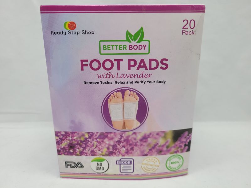 Photo 1 of better body foot pads with lavender  remove toxins relax and purify your body 20 pack