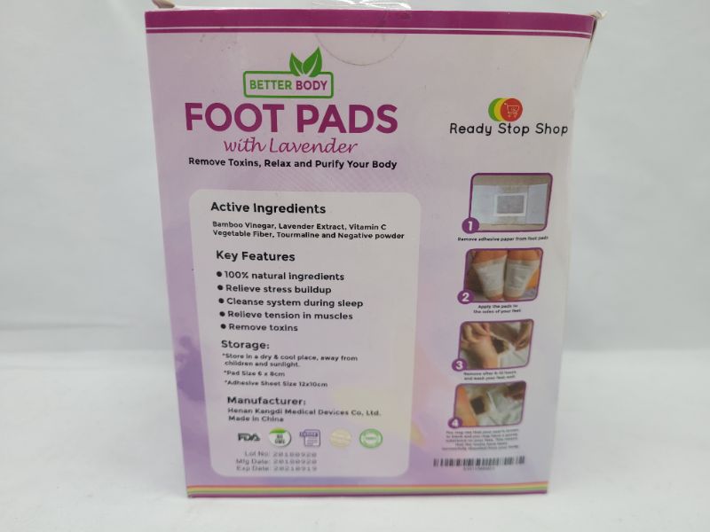 Photo 2 of better body foot pads with lavender  remove toxins relax and purify your body 20 pack