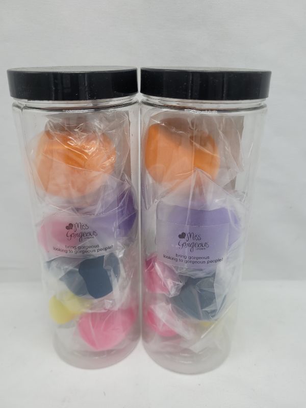 Photo 4 of (2 pack) Miss Gorgeous London Makeup Sponge Set Blender Beauty Foundation Blending Sponge - Multi-colored 6 Pieces