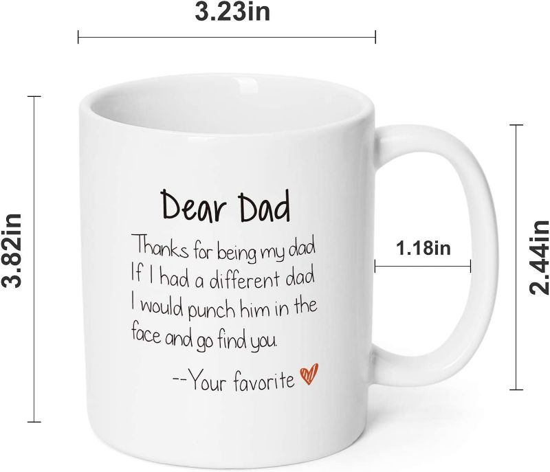 Photo 2 of Mugaholics Dad Mug Gifts for Dad From Son, Daughter or Kids Father's Day Gifts Father's Birthday Thanks for Being My Dad Funny Ceramic Coffee Cups for Men, Father, Husband 11 Oz