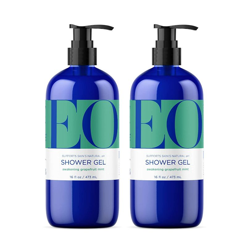 Photo 1 of EO Shower Gel Body Wash, 16 Ounce (Pack of 2), Grapefruit and Mint, Organic Plant-Based Skin Conditioning Cleanser with Pure Essentials Oils