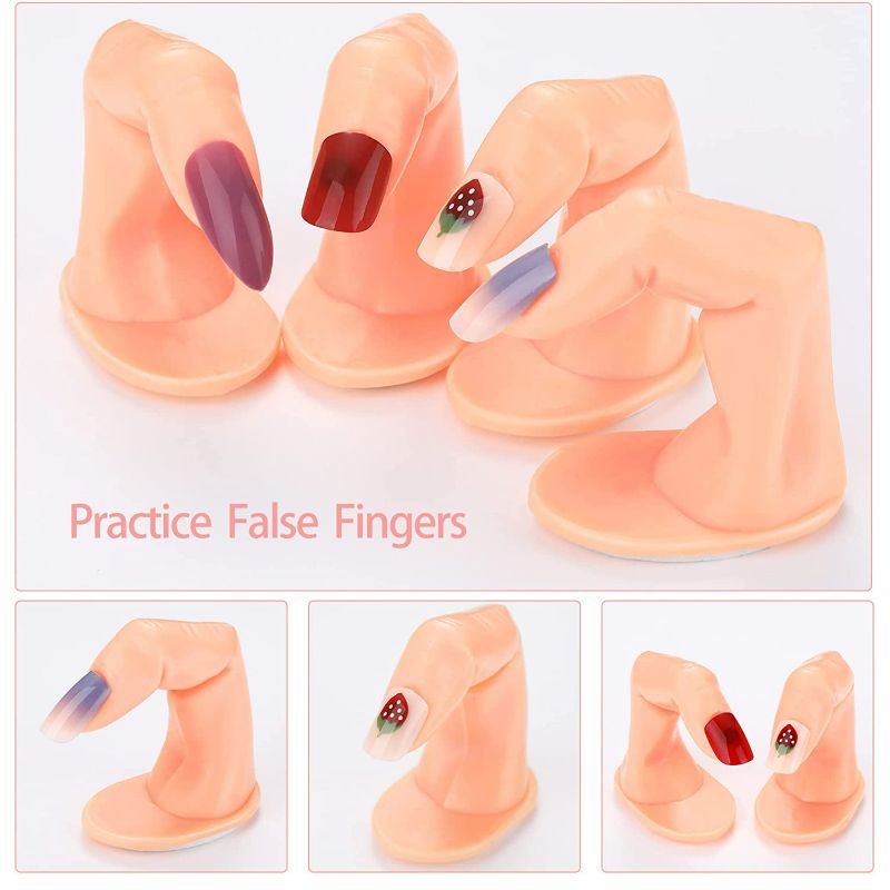 Photo 2 of Mudder Practice Fingers Training Practice Fingers Decoration Training Fingers for Acrylic, Gel and Nail Art, 10 Pack