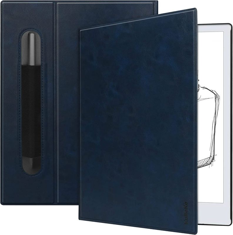 Photo 1 of KuRoKo Slim Lightweight Book Folios Leather Case Cover for Remarkable 2 (Navy)