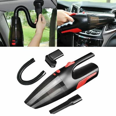 Photo 1 of Portable Car Vacuum Cleaner High Power with LED Light DC 12V Car Vacuum Strong Suction Handheld Auto Vacuum Cleaner with Long Power Cord Reusable HEPA Filter Cleaning Brush Wet/Dry Use Vacuum for Car