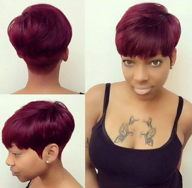 Photo 1 of  Short Hairstyles with Bangs Short Synthetic Wig 