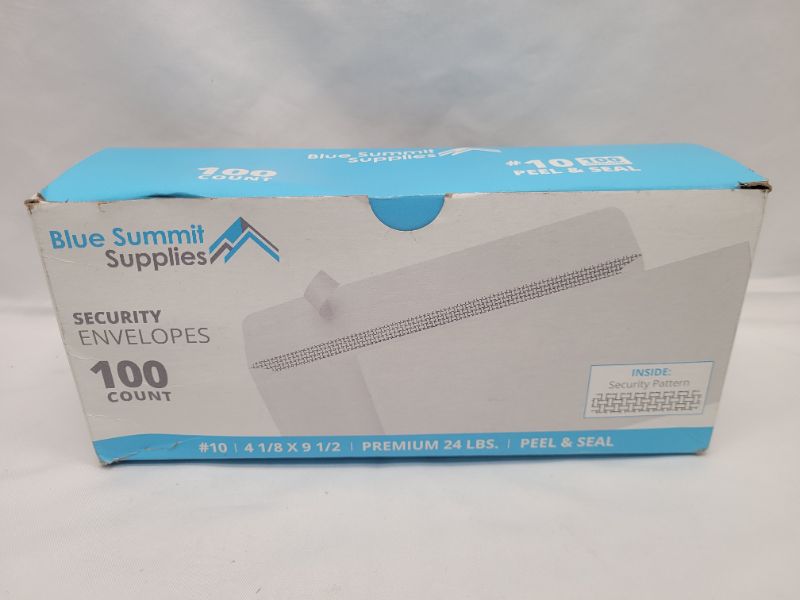 Photo 3 of Blue Summit Supplies llc 100#10 Self Seal Security Envelopes-Designed for Secure Mailing-Security Tinted with Printer Friendly Design- 4 1/8 x 9 ½’’-(100 Pack)