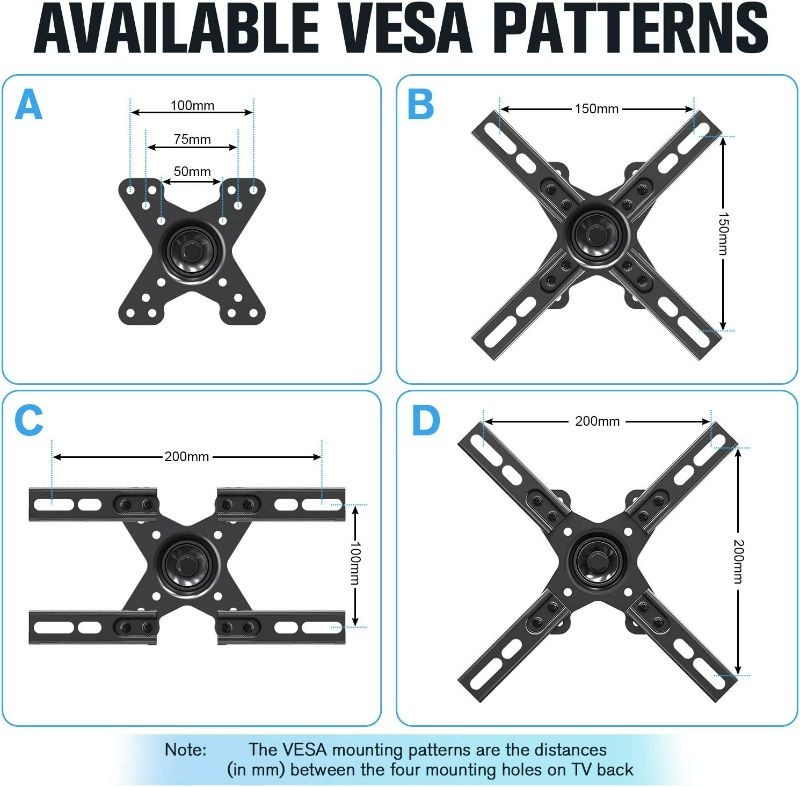 Photo 3 of Mounting Dream Monitor Wall Mount for Most 17-39 Inch (Some up to 42 inch)?UL Listed TV Mount TV Bracket with Articulating Arms Tilt Swivel Extension Rotation, Up to VESA 200x200mm and 33 lbs, MD2462