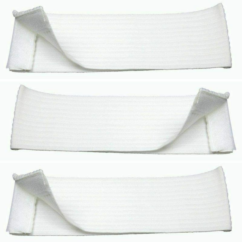 Photo 1 of Dukal Reflections Stretch Headbands, white, disposable, self-closure (48 Count)