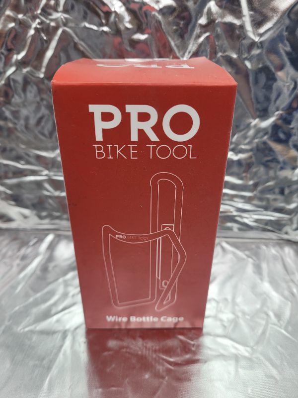 Photo 2 of PRO BIKE TOOL Bike Water Bottle Holder, Lightweight, Strong Bicycle Water Bottle Cage in a Modern Design, Bike Bottle Holder for Road and Mountain Bikes (MTB) - Universal Bottle Cage Wire Edition Silver